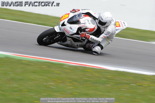 2009-05-09 Monza 3311 Superstock 600 - Free Practice - Gino Rea - Honda CBR600RR
